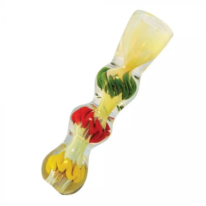 Rasta Color Fumed Chillum Pipe – A Compact and Stylish Smoking Experience