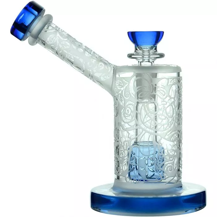 Sandblasted Seed Of Life Upright Bubbler