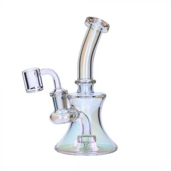 Silver GlowBell Dab Rig with Showerhead Perc