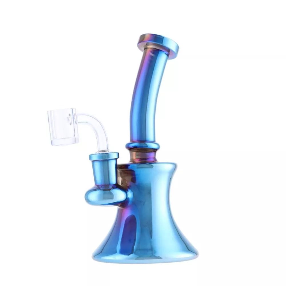 Silver GlowBell Dab Rig with Showerhead Perc