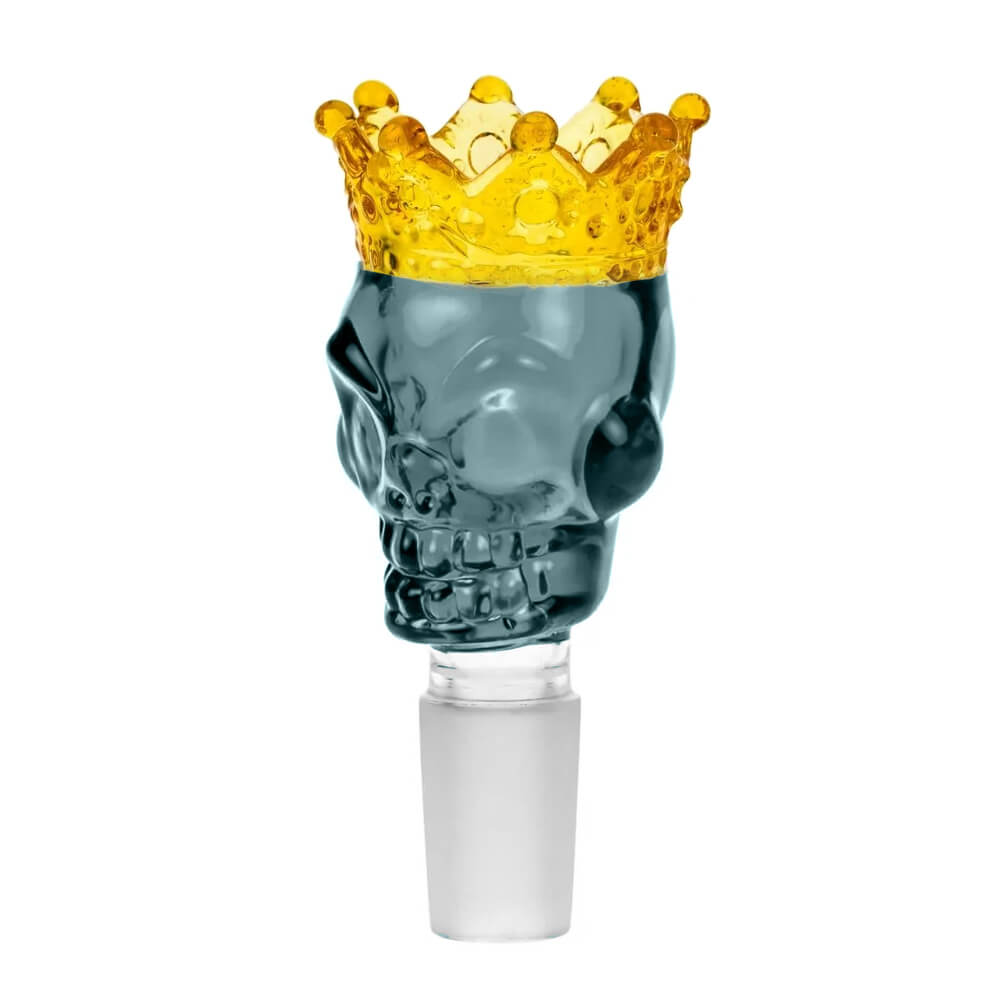 Skull Crown Glass Bong Bowl | Customizable Colors Available