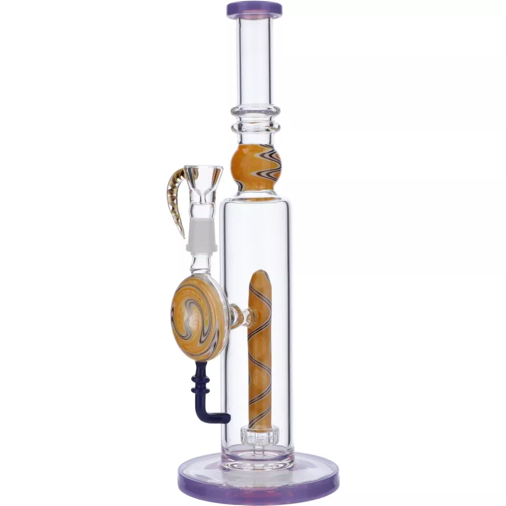 Straight Bong with Wig Wag Showerhead Perc