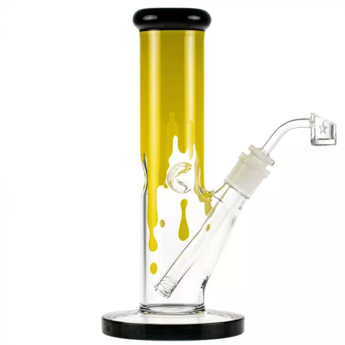 Straight Glass Dab Rig with Ice Notches