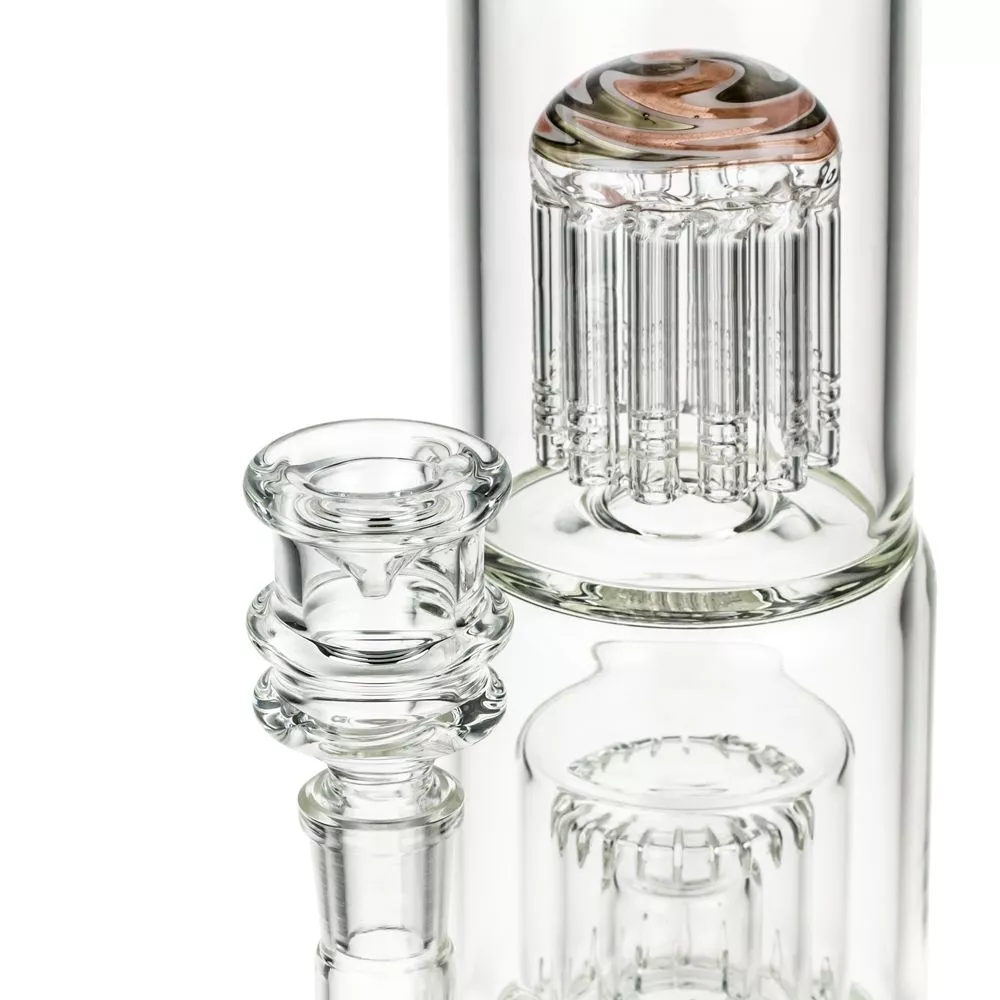 Triple Percolator Ice Bong with 12-Arm Tree Perc